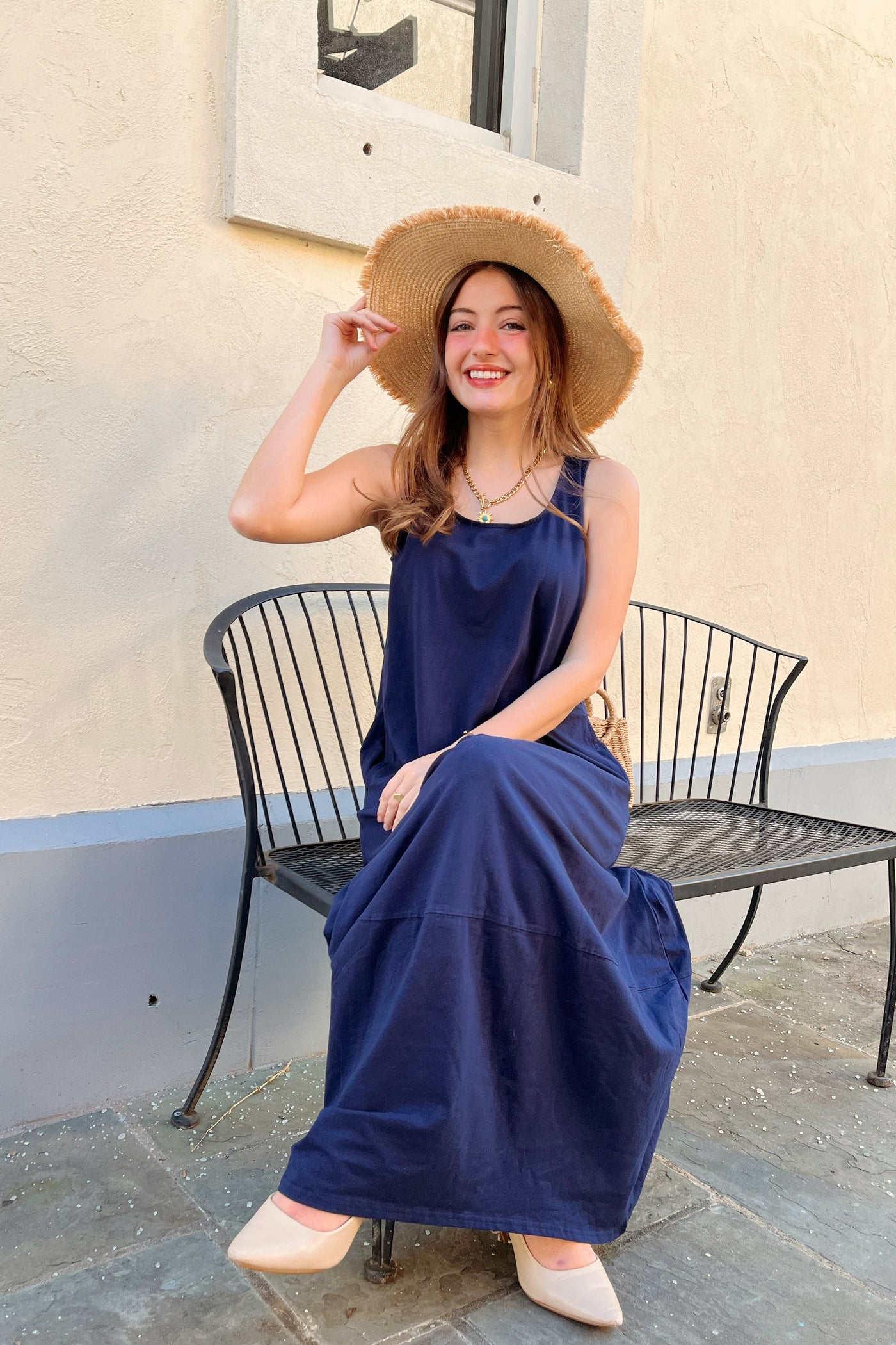 merokeety casual dresses MEROKEETY Women's 2024 Short Sleeve Crewneck Maxi Dress with Pockets Merokeety