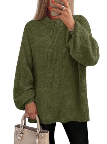 MEROKEETY Knit Sweaters Chunky Crewneck Pullover Jumpers Tops