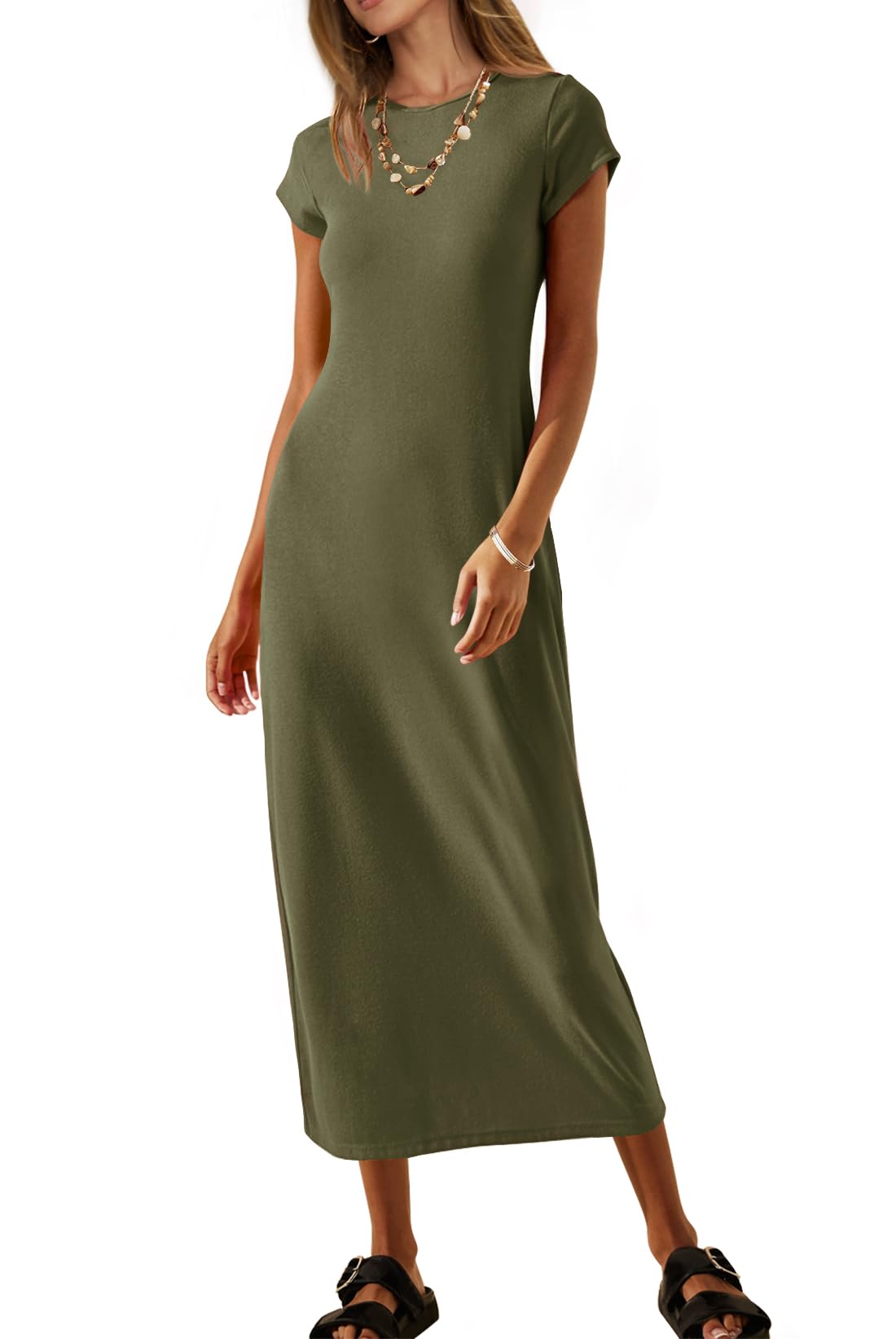 MEROKEETY Women's 2024 Short Sleeve T-Shirt Maxi Dress Merokeety MEROKEETY Women's 2024 Short Sleeve T-Shirt Maxi Dress Merokeety