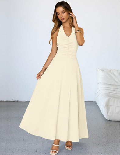white christmas dresses MEROKEETY V Neck Ruffle Sleeve Floral Lace Smocked Midi Dress – Merokeety