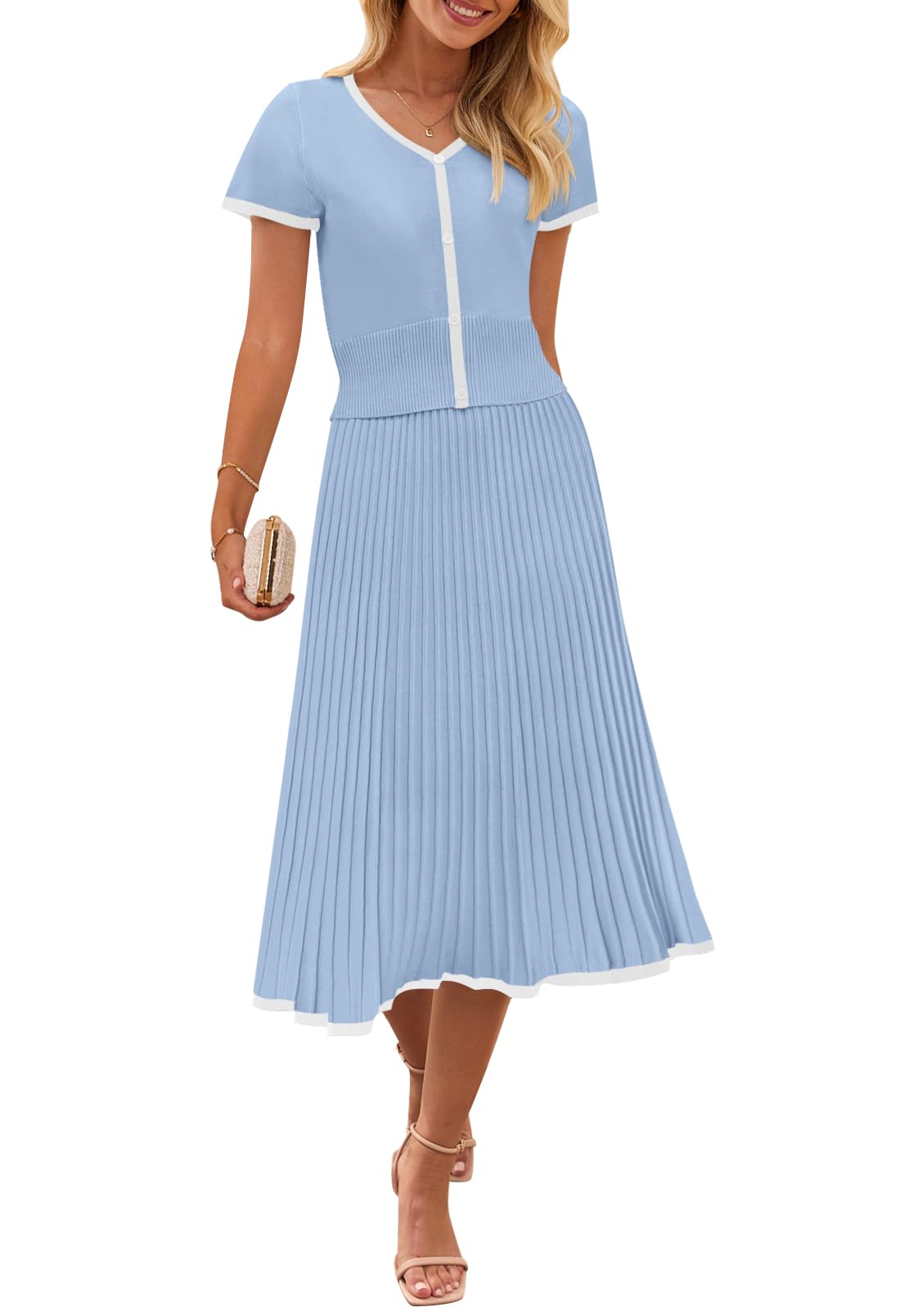 【AAKE】[BELT SET] KNIT MIDI SK Tanming Womens Winter High Waist A-Line Pleated Wool Midi