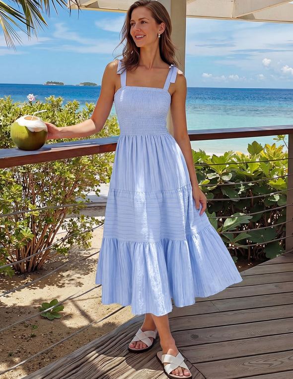 merokeety casual dresses MEROKEETY Women's 2026 Spring Boho Maxi Dress Summer Beach Vacation Ca –  Merokeety