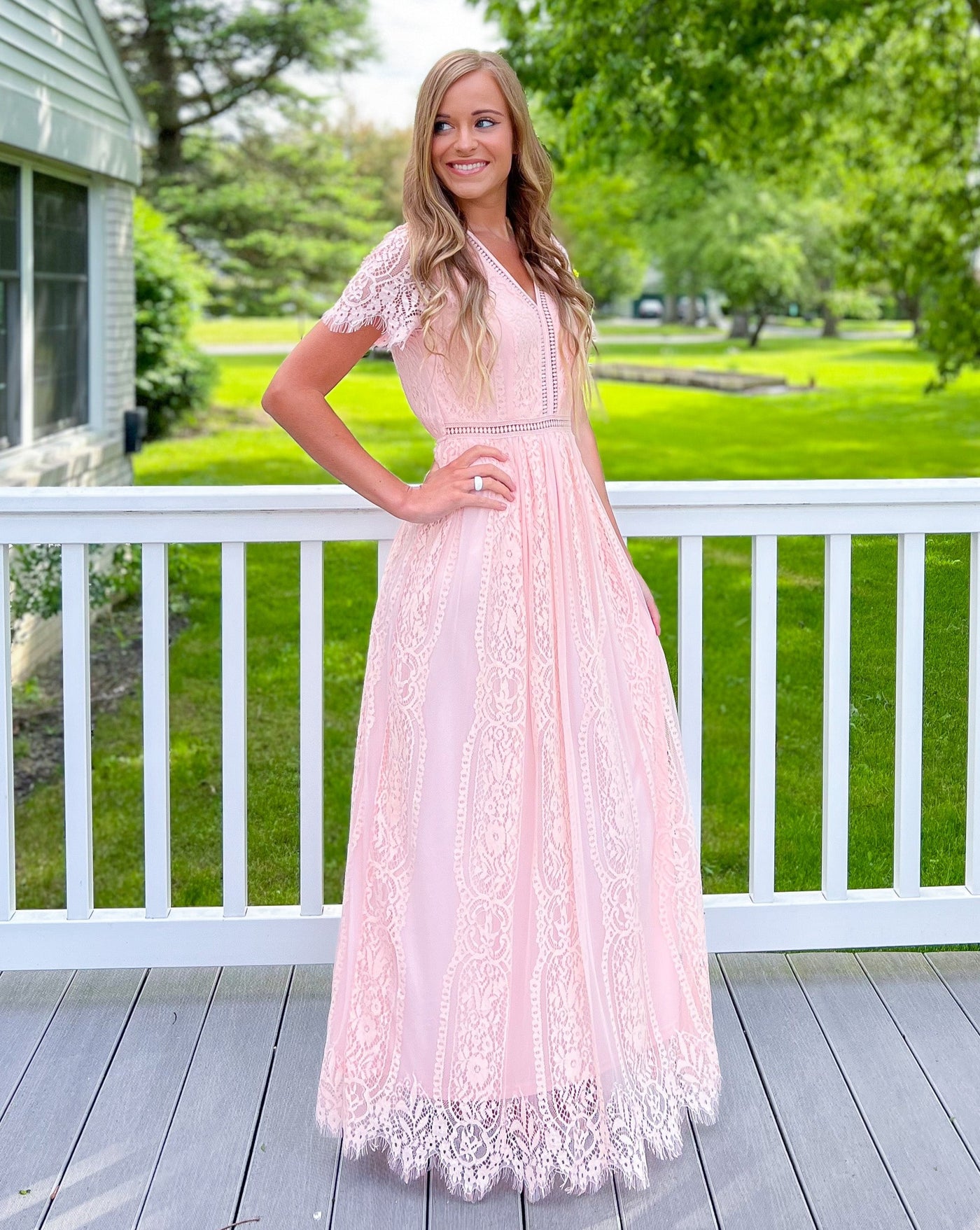 MEROKEETY Floral Lace Bridesmaid Maxi Dress – Merokeety