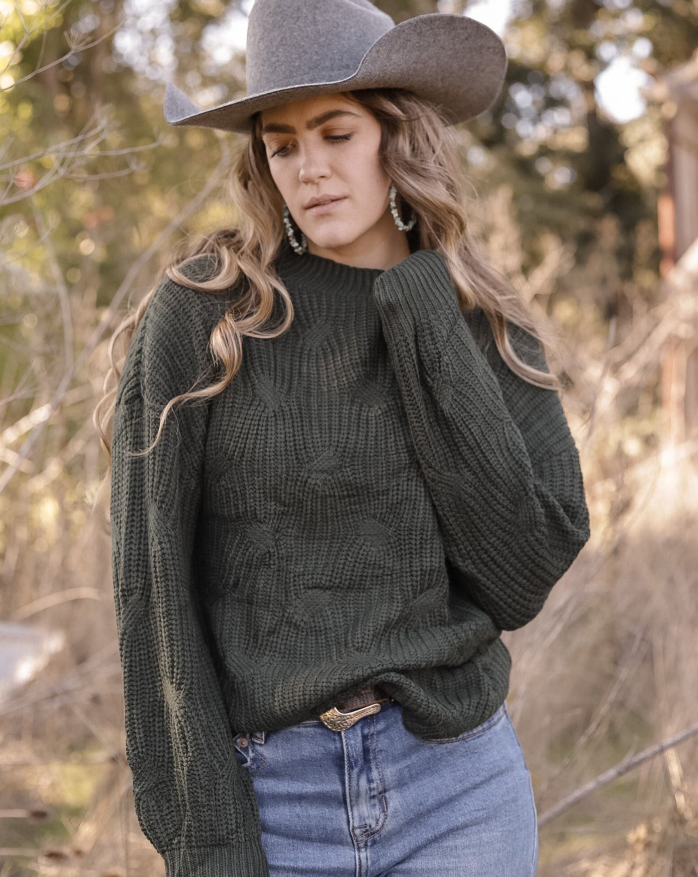 Merokety MEROKEETY Long Sleeve Mock Neck Oversized Chunky Sweater – Merokeety
