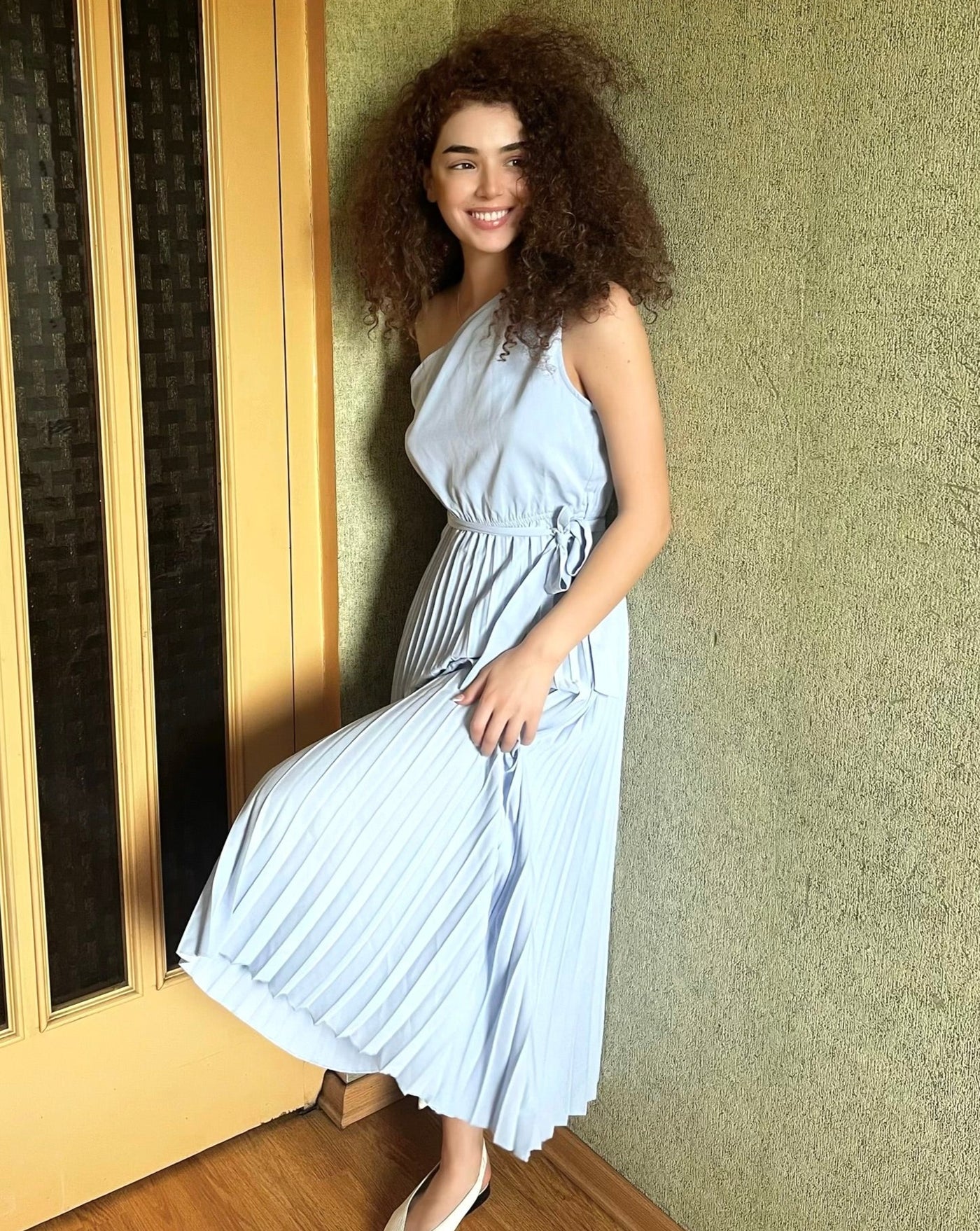 MEROKEETY One Shoulder Sleeveless Pleated Maxi Dress Merokeety MEROKEETY One Shoulder Sleeveless Pleated Maxi Dress Merokeety