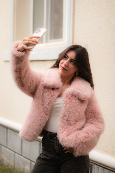 MEROKEETY Winter Coats Furry Faux Fur Jackets Warm Outerwear