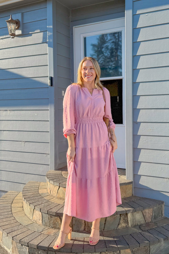 MEROKEETY Ruffle Tiered Boho Swiss Dots Wedding Guest Dresses