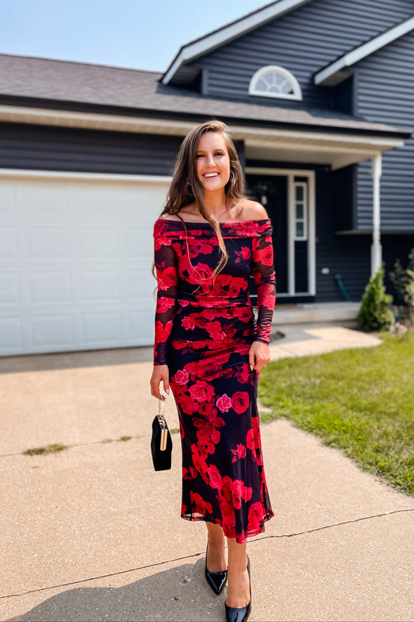 MEROKEETY Off Shoulder Floral Bodycon Cocktail Wedding Dress
