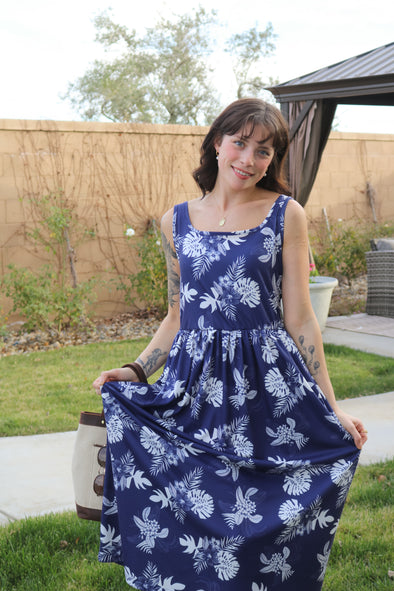 MEROKEETY Casual Floral Sleeveless Flowy Boho Tank Midi Dresses