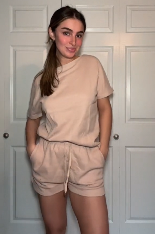 MEROKEETY Short Sleeve Waffle Pajama Set
