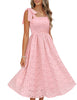 MEROKEETY Womens 2026 Summer Square Neck Sleeveless Flowy Casual Sundress