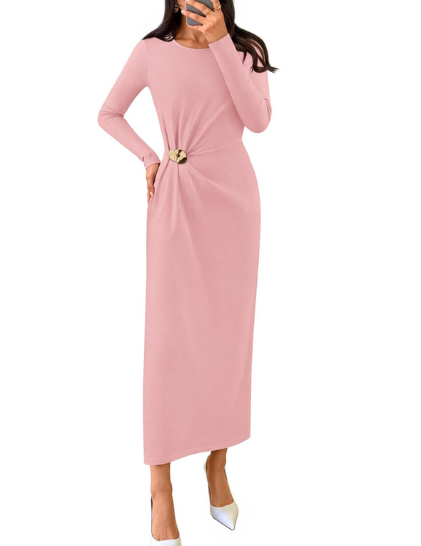 MEROKEETY Bodycon Elegant Wedding Guest Cocktail Dress