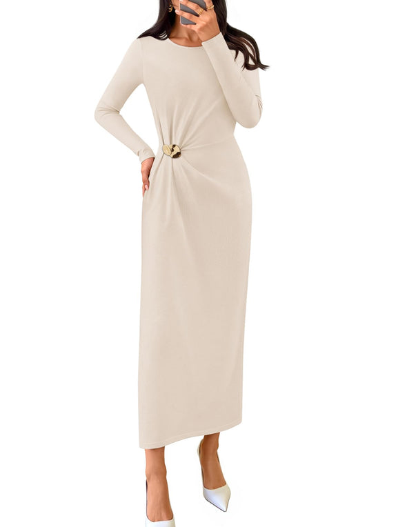 MEROKEETY Bodycon Elegant Wedding Guest Cocktail Dress