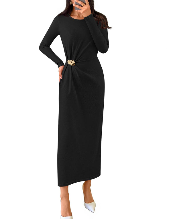 MEROKEETY Bodycon Elegant Wedding Guest Cocktail Dress