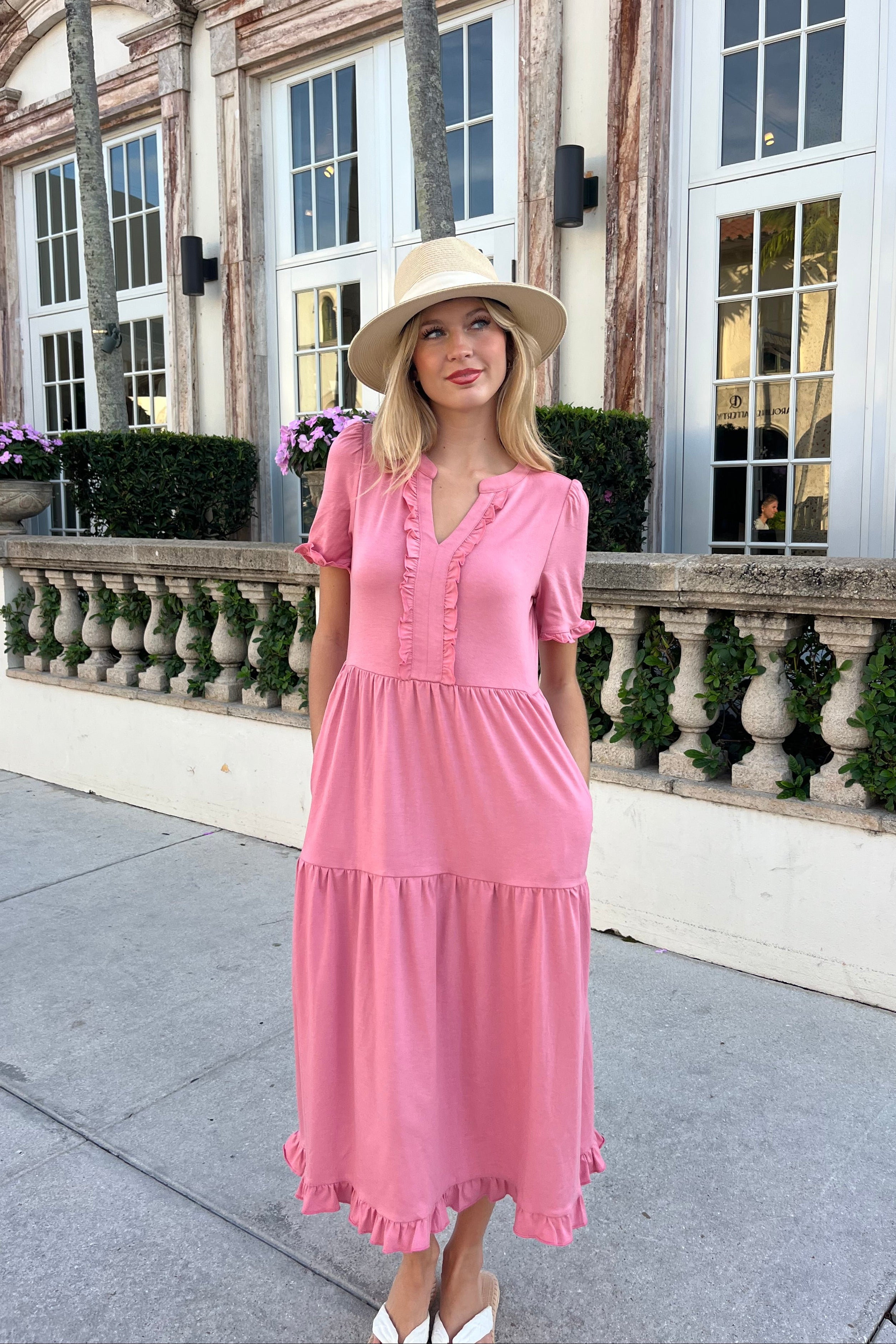 merokeety casual dresses MEROKEETY Women's 2025 Summer Maxi Dress Casual Short Sleeve Beach Vacation Crewneck Basic Long T Shirt Dresses, ArmyGreen, Small at Amazon Women's Clothing store