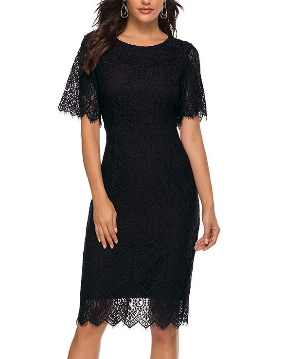 merokeety lace dress MEROKEETY Short Sleeve V Neck Floral Lace Mini Dress Merokeety