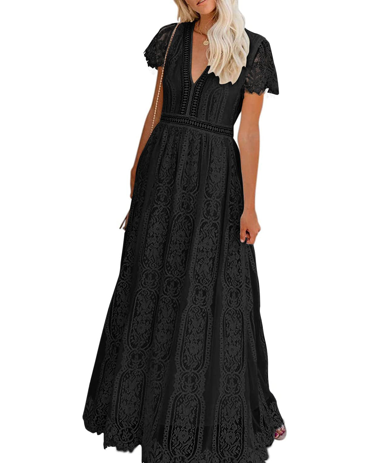 merokeety lace dress MEROKEETY Short Sleeve Lace Floral Cocktail Dress Merokeety