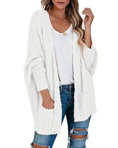 MEROKEETY Popcorn Batwing Sleeve Oversized Cardigan – Merokeety